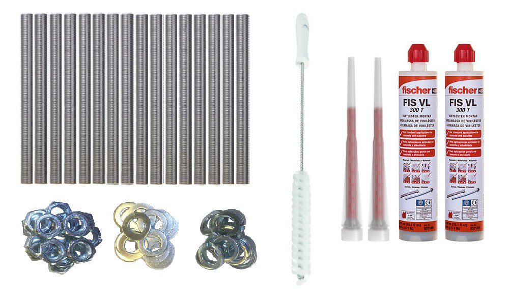 Limankersæt til 4-søjlet lift - kørebane lift