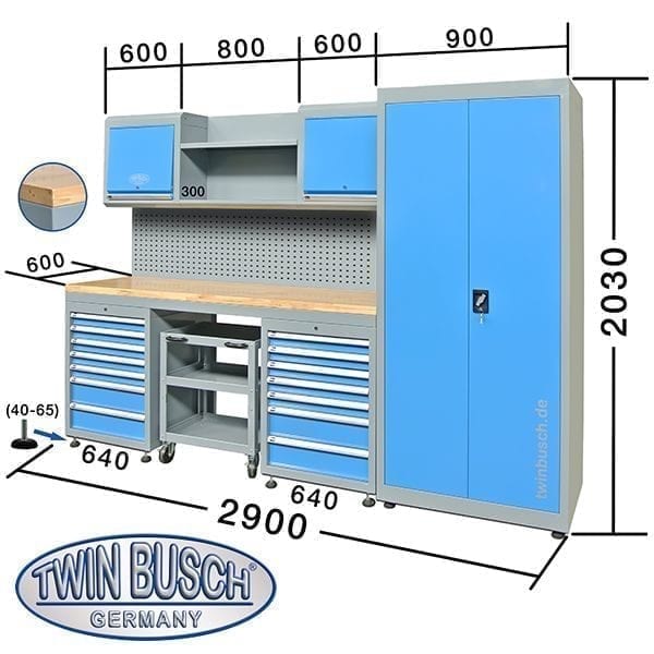 Professionelt værksteds-skabssystem | TwinBusch TWWB028_2