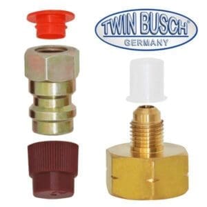 Gasflaske adapter (1/4 SAE) til AC flaske tilslutning type R134a