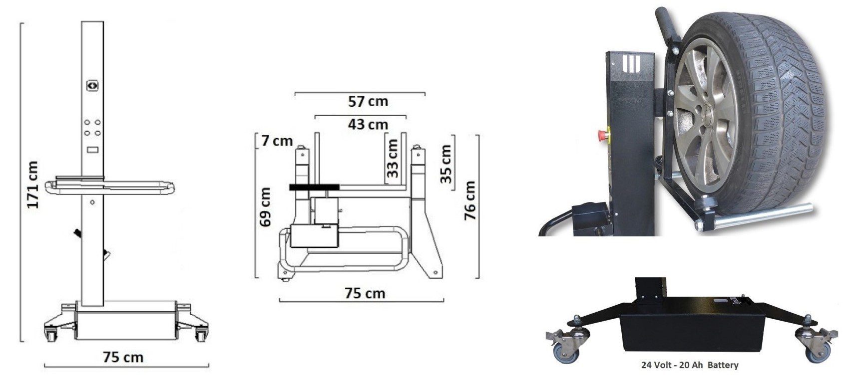 Mobil hjulløfter TL80R